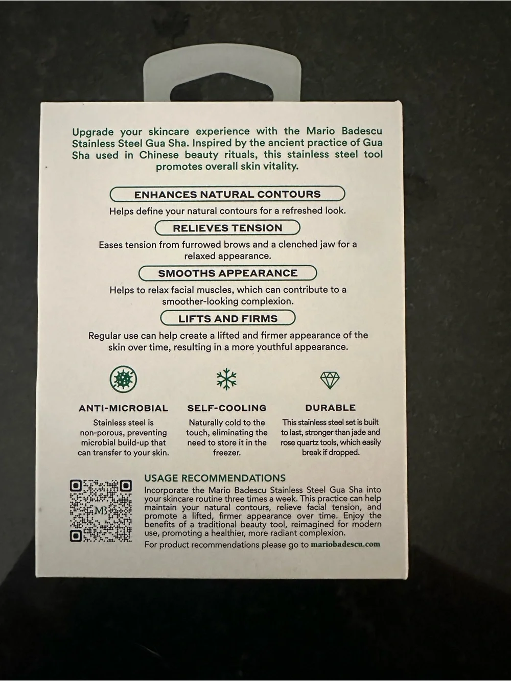 Mario Badescu Stainless Steel Gua Sha – Brand New in Box